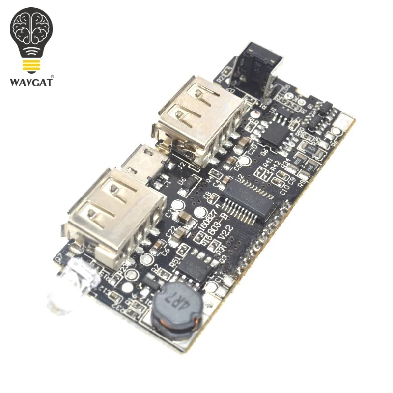 Двойной USB 5 в 1 а 18650 Мобильный Внешний аккумулятор зарядное устройство PCB модуль