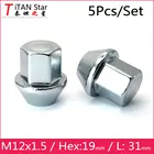 5 шт. M12x1.5 1,5 TiTAN Star OEM, Заводские колеса, обода, плавающие гайки с желудем, шестигранные гайки 19 для FORD Mondeo Focus KUGA LINCOLN