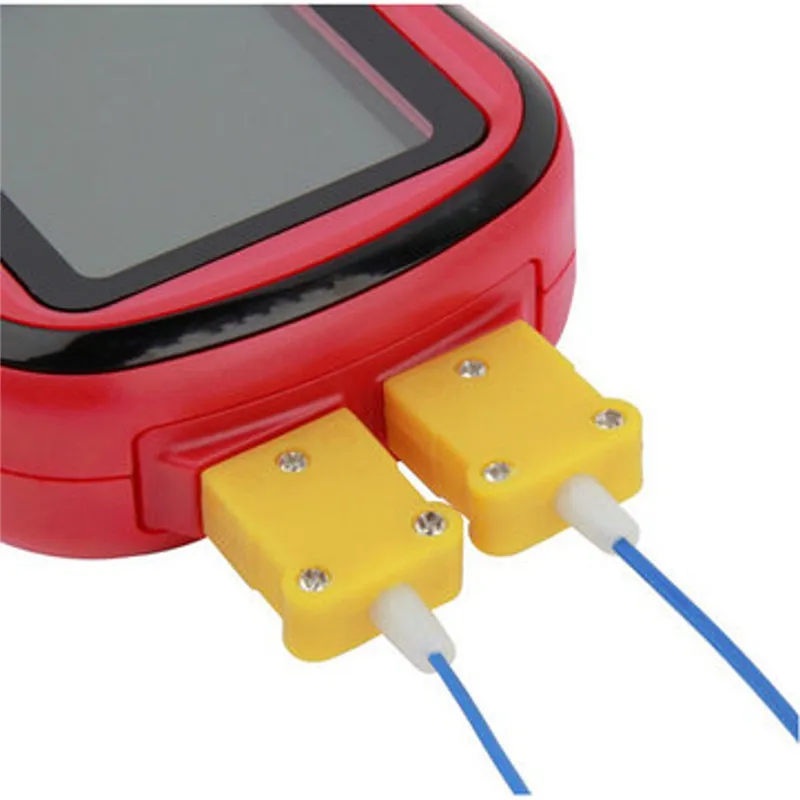 Цифровой термопары термометр с 2 шт Зонды температуры двухканальный вход LCD