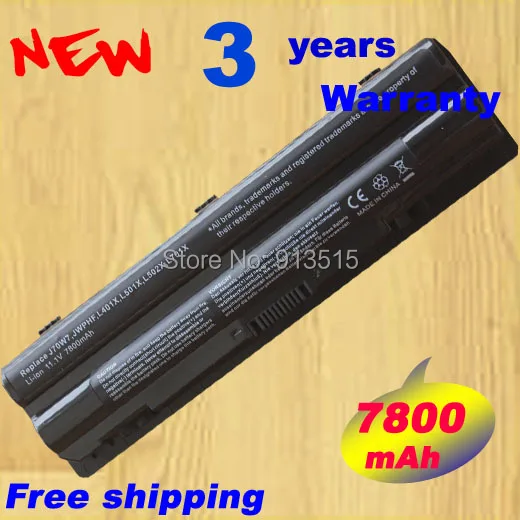 Аккумулятор для ноутбука Dell XPS L401x 7800 мАч 9 ячеек L501x L502x L701x L702x L721x J70W7 JWPHF R795X WHXY3