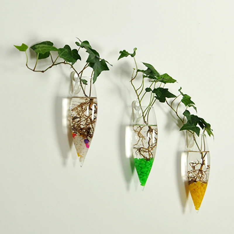 Настенная ваза для растений и цветов стеклянная ледяного питона Настенный