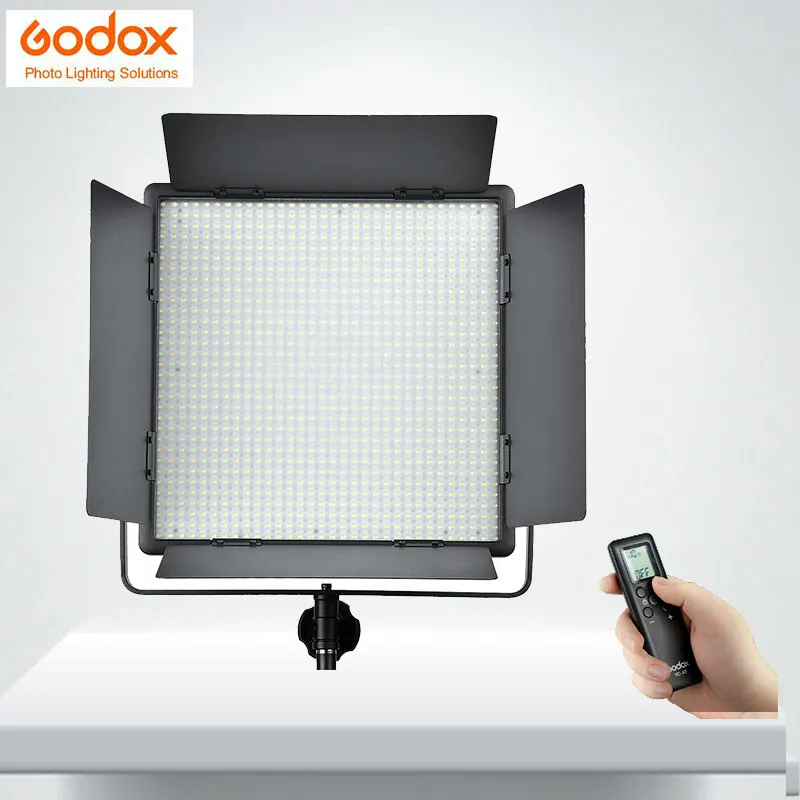 Godox светодиодный 1000 4400Lux затемнения белый желтый фотостудия видео Панель
