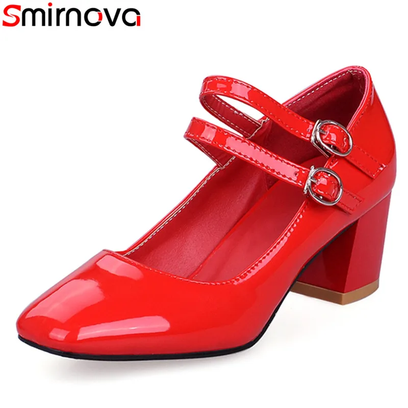 Женские туфли лодочки на Высоком толстом каблуке с квадратным носком|Женские