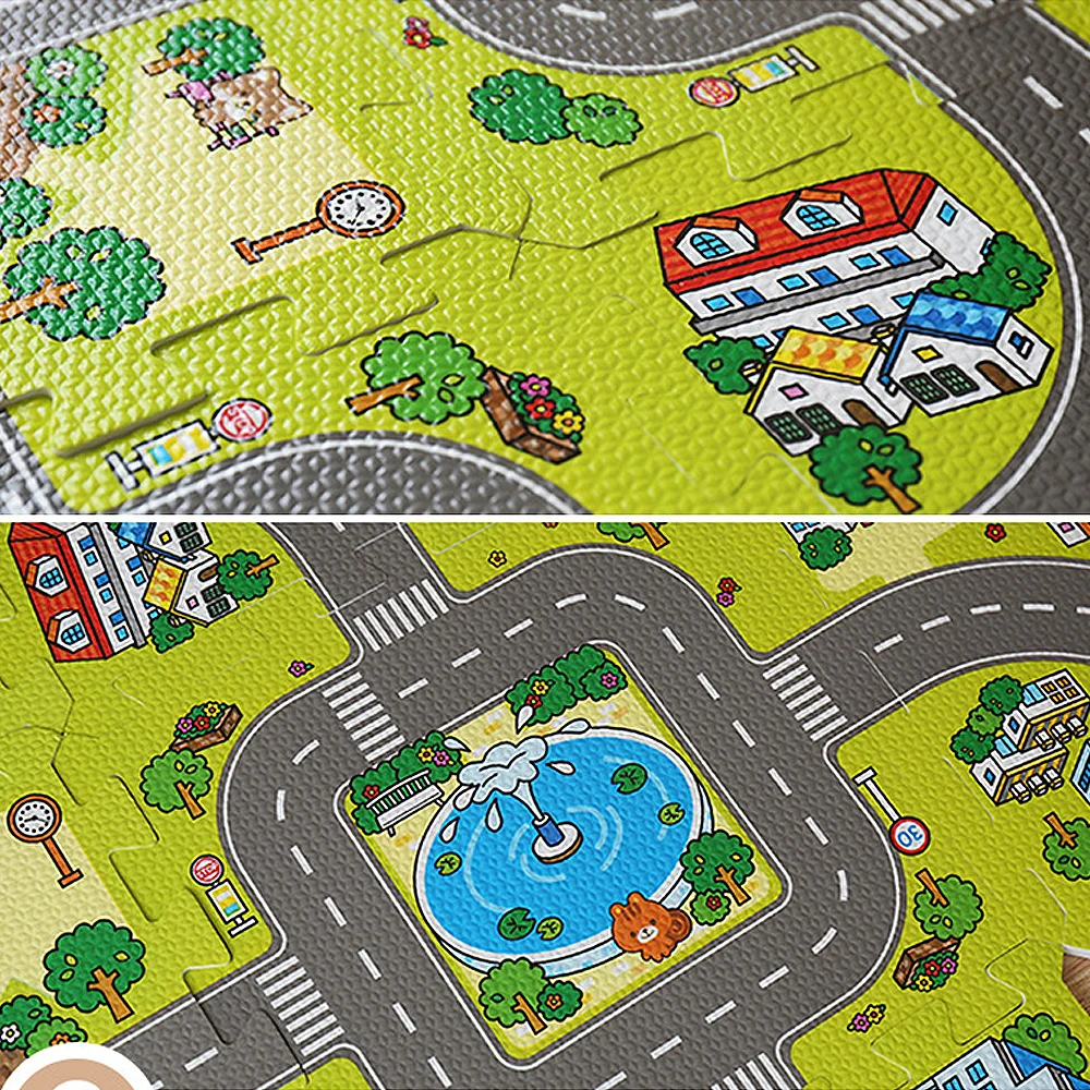 Детский коврик-пазл SUGAN 9 шт. из вспененного этилвинилацетата большой напольный