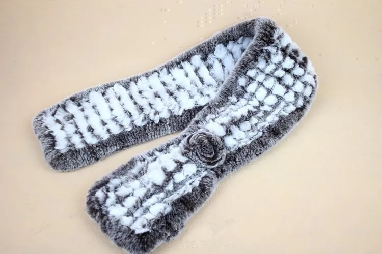 Меховые шарфы из натурального меха кролика рекс для женщин зимние осенние