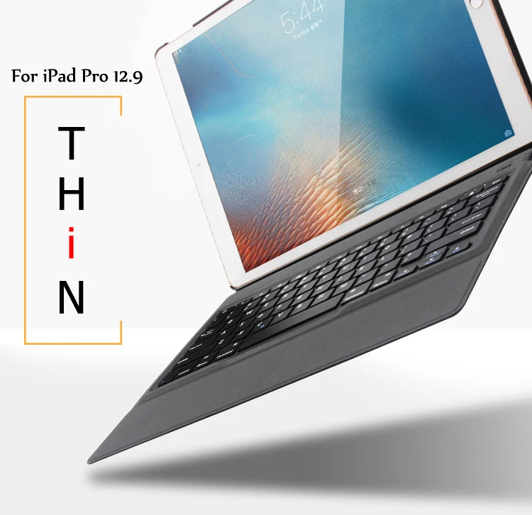 Новый ультратонкий чехол с беспроводной Bluetooth клавиатурой для iPad Pro 12 9 2015 Edition / 2017