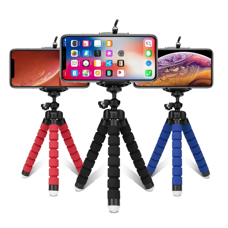 Гибкий мини-штатив-Осьминог Forzago с губкой для смартфонов iPhone Xiaomi Huawei штатив