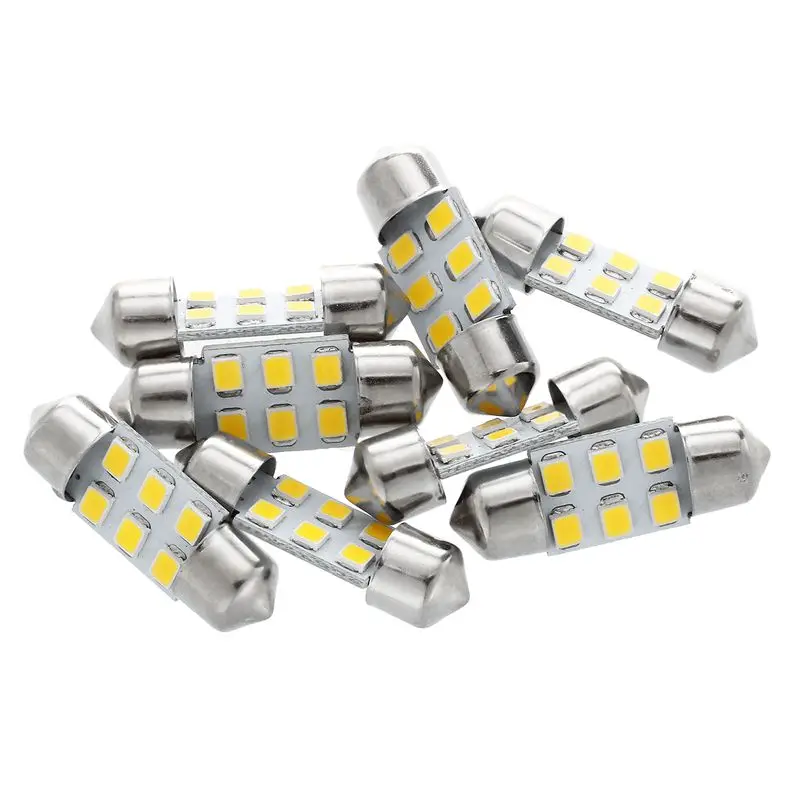 8x31 мм 6 SMD СВЕТОДИОДНЫЙ теплый белый автомобиль внутренняя гирлянда карта лампа