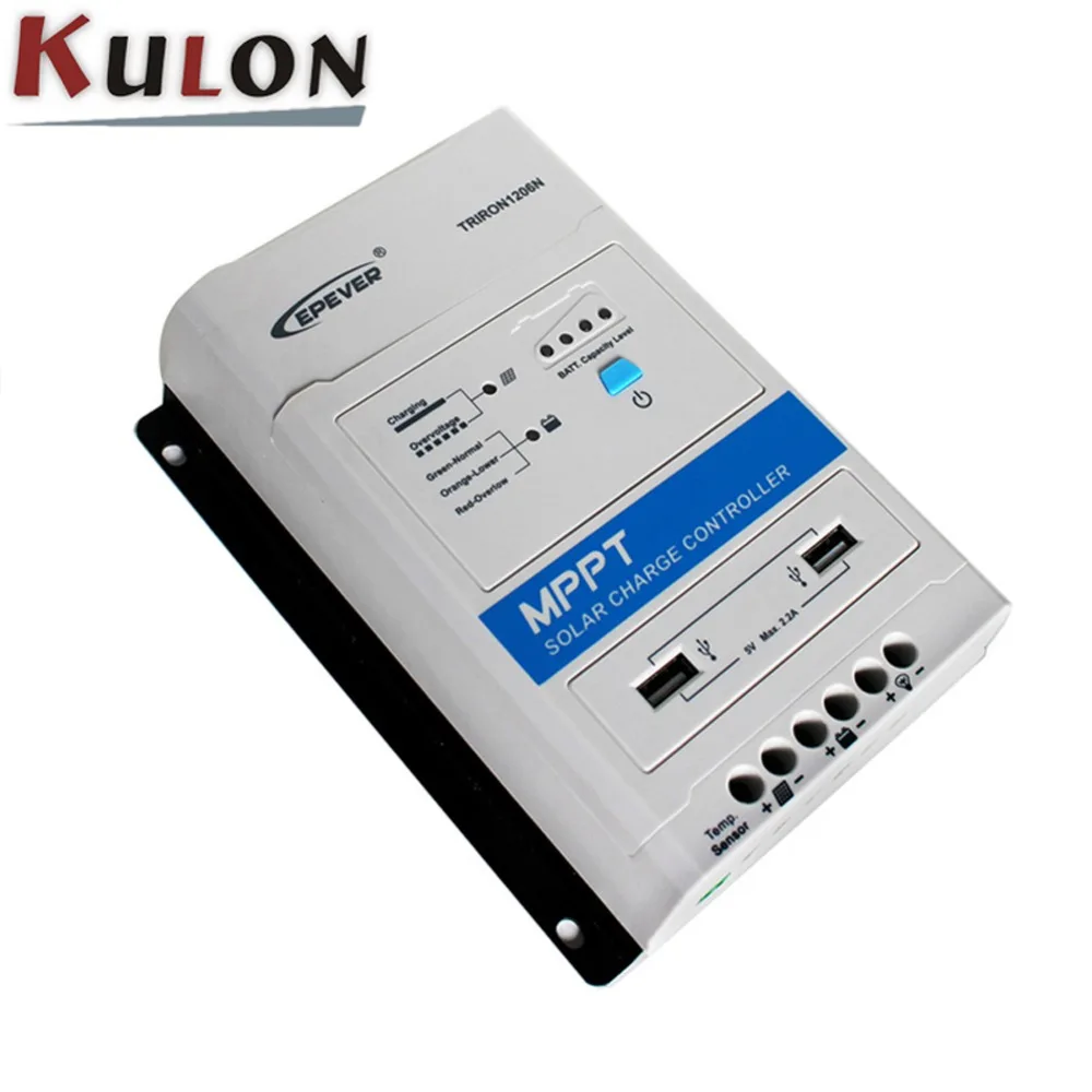 EPever TRIRON1206N (без модулей) 130 Вт/12 в 260 Вт/24 В 10A MPPT Контроллер заряда солнечной батареи