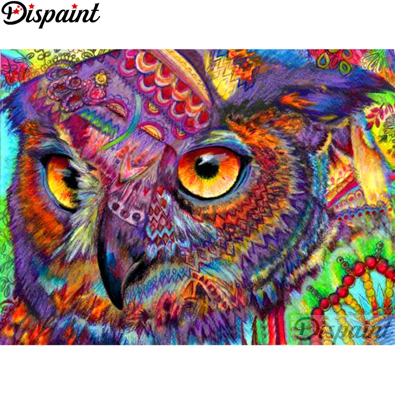 

Dispaint Full Square/Round Drill 5D DIY Diamond Painting "Colored eagle scenery" Embroidery Cross Stitch Home Decor Gift A18410