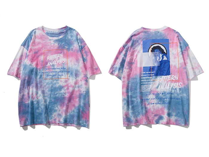 Plegie Tie Dye, футболки с круглым вырезом, короткий рукав, лето, хлопок, Повседневная Уличная одежда, мужская футболка в масках, модные топы, футболки
