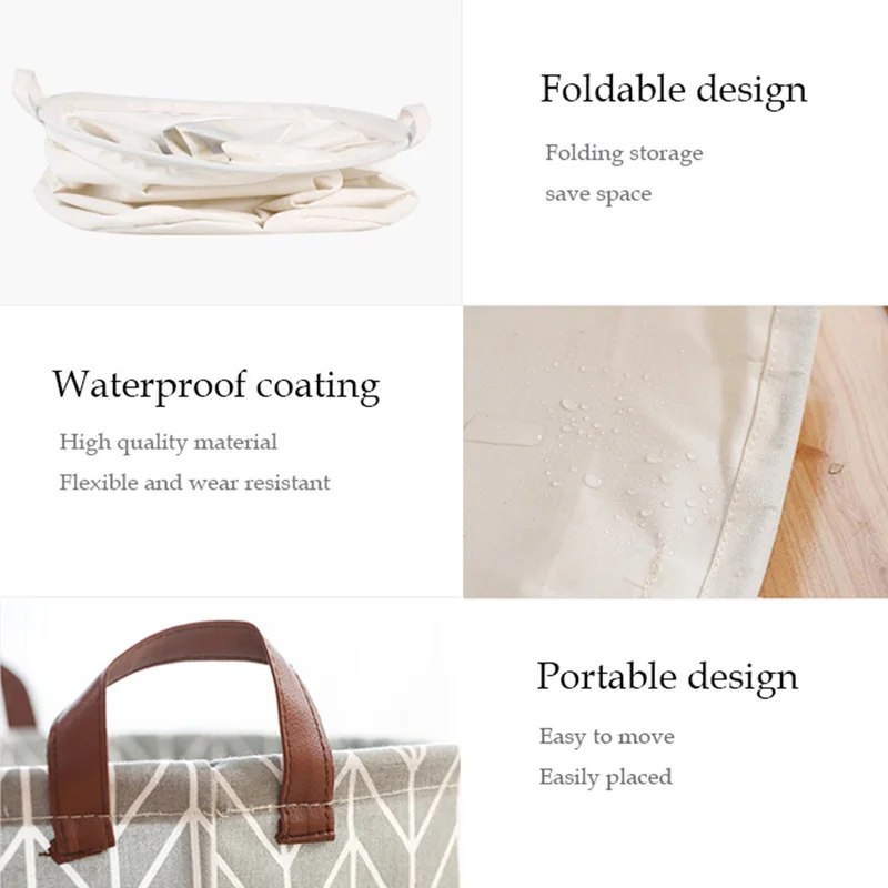 Большая корзина для хранения белья пикника коробка игрушек хлопковая стирки