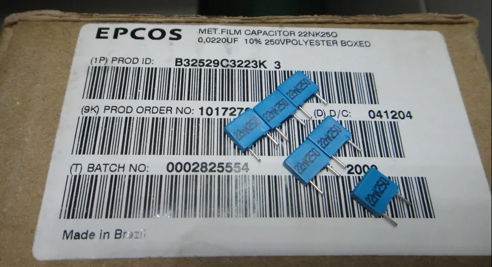 2019 Горячая продажа 20 шт/50 шт EPCOS 0 022 мкФ/250 v (22nf 223) Новые пленочные конденсаторы
