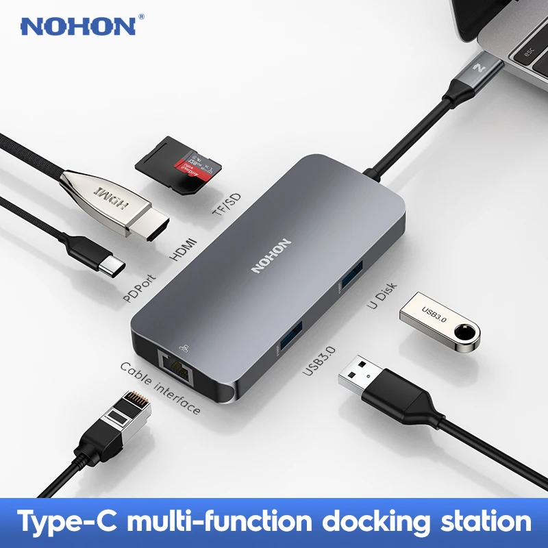 USB концентратор NOHON с портом Type C на 3 0|USB-хабы| |