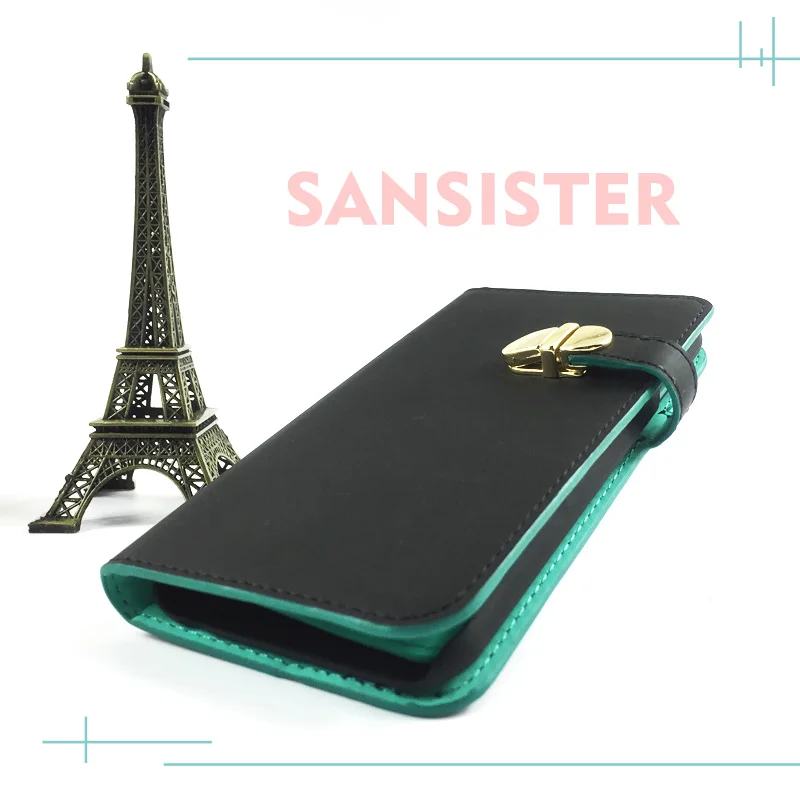 Металлический бумажник на кнопке чехлы для iphone 6s plus косметическое зеркало чехол