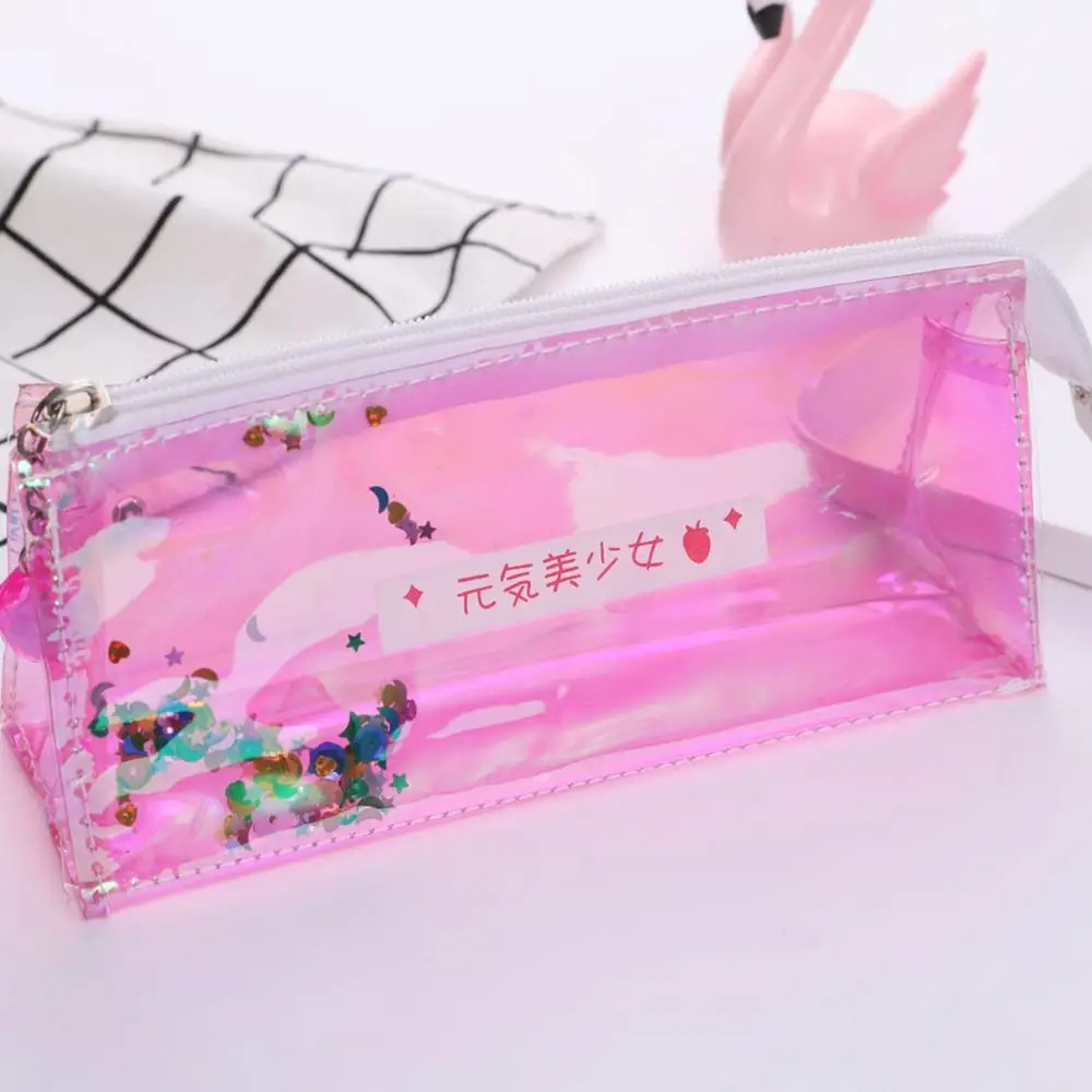 Креативный Прозрачный лазерный пенал Kawaii, милый цветной пенал для карандашей, высокое качество, канцелярские принадлежности, офисные школьные принадлежности - Цвет: A7