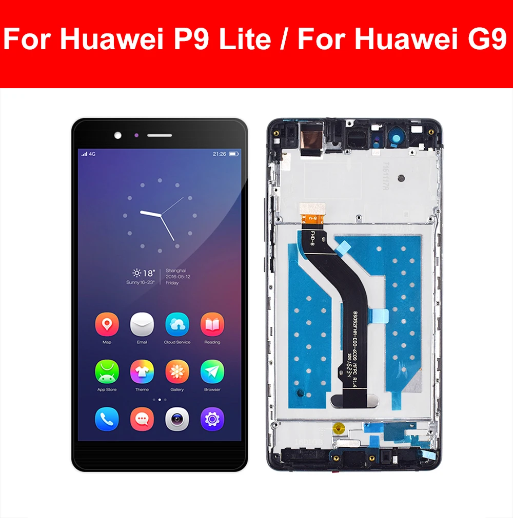 ЖК дисплей для Huawei P9 Lite LCD G9 VNS L21 L22 L23 кодирующий преобразователь сенсорного
