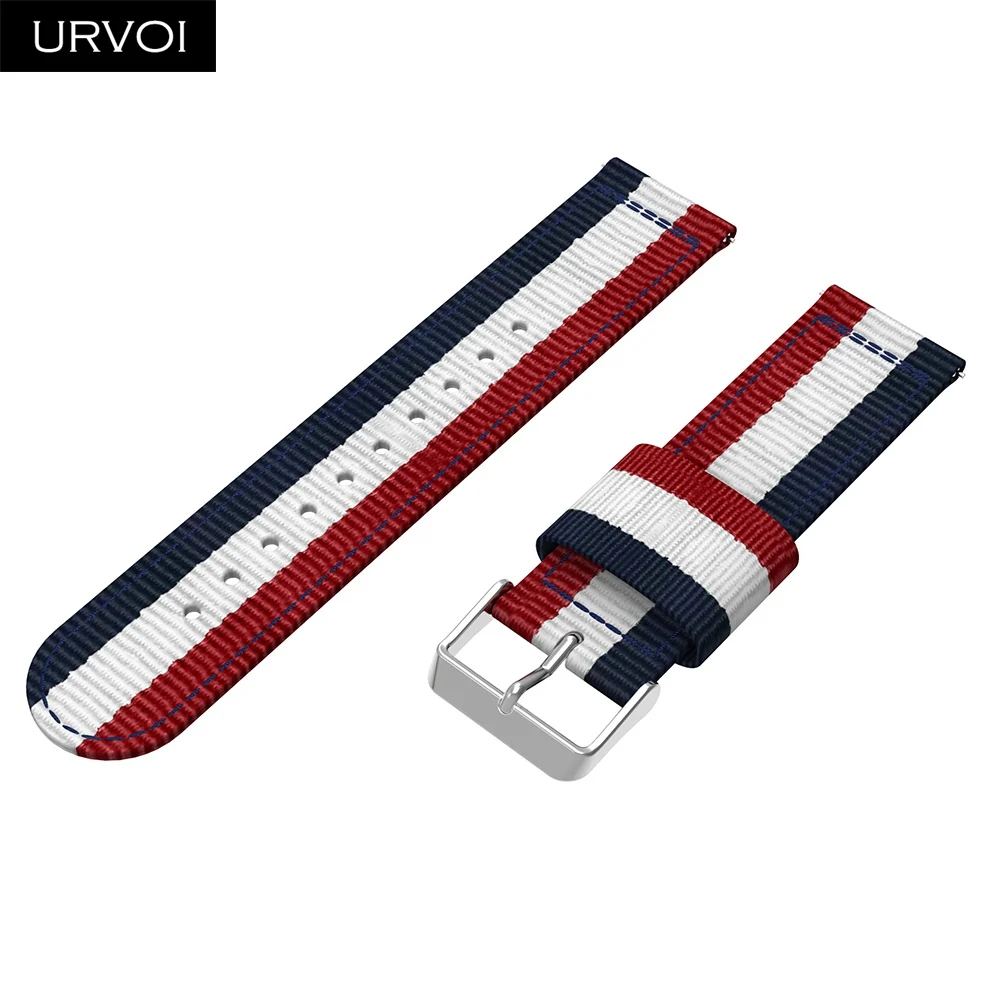 URVOI тканый нейлоновый ремешок для Galaxy Watch активный ремешок из нержавеющей стали с пряжкой сменный прочный браслет цвета 42 46 мм Шестерня S3