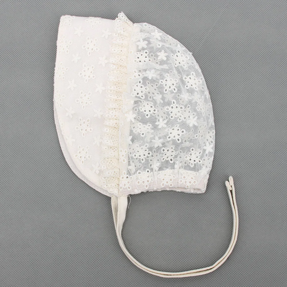 Bnaturalwell Bonnet With Lace Baby Girls Nordic Vintage Pattern Toddler Retro Kids Christening Baptism Cap H830 | Детская одежда и