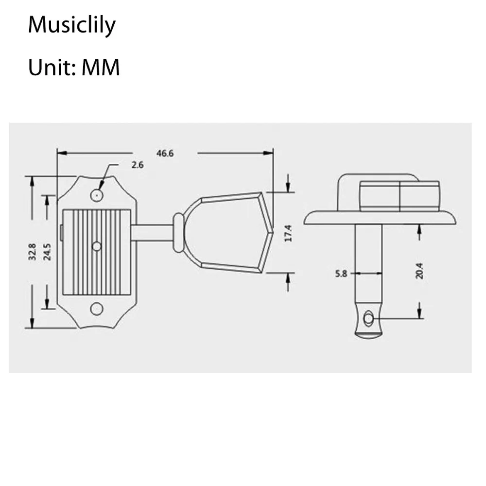 Набор винтажных гитарных тюнеров Musiclily 3R3L с насадками для тюнинга ключей колышки