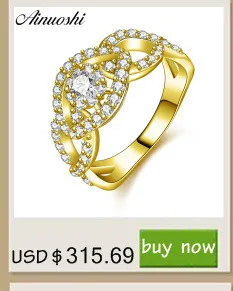 AINUOSHI Real 14K Solid Yellow Gold Cluster Crown Ring Carved Band Simulated Diamond Wedding Engagement Ring for Women Jewelry