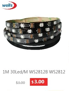 WS2812B умный светодиодный пиксель полосы 30/60/144 светодиодный s/m WS2812 IC SMD 5050 RGB светодиодный полосы света 1 М/4 м/5 м DC5V Водонепроницаемый/не Водонепроницаемый