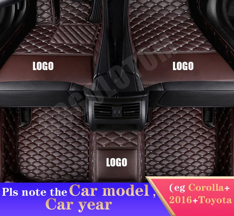 coffee Изготовленные на заказ автомобильные коврики роскошный кожаный Volvo Xc90 S90L S60 V40 S40 Xc60 C30 S80 V50 Xc70 XC90 V60 авто аксессуары для стайлинга ковер - Название цвета: coffee