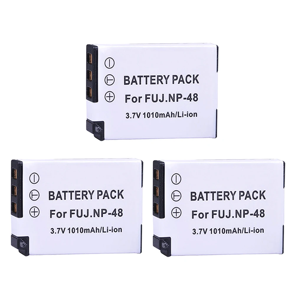 Batmax 3 шт. NP-48 NP 48 NP48 Сменный аккумулятор для камер Fujifilm XQ1 XQ2 | Электроника
