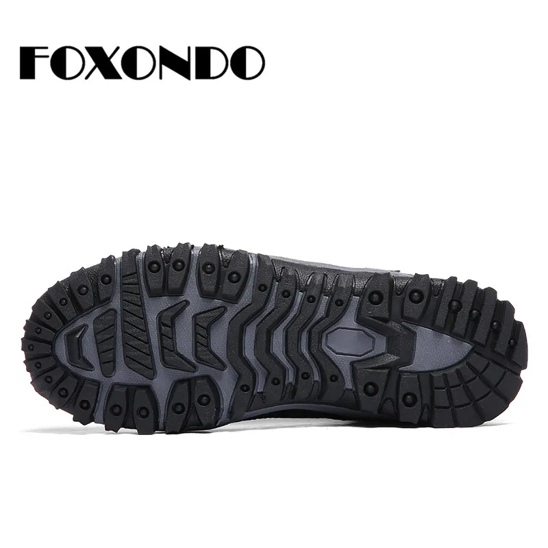 FOXONDO/2019 г. зимние женские ботинки замшевые Теплые ботильоны с толстой подошвой