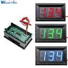 Цифровой вольтметр 4,5-30 В постоянного тока, 0,56 дюйма, 0,56 дюйма, светодиодный 2-проводной измеритель напряжения, панель приборов, красный, зеленый, синий дисплей