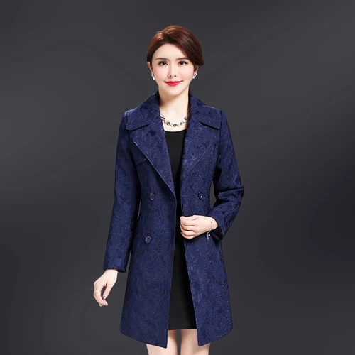 

High Quality Free Shipping New Spring Autumn Women Slim Work Wear Fashion Long Coat Jacket Plus Size Windbreaker