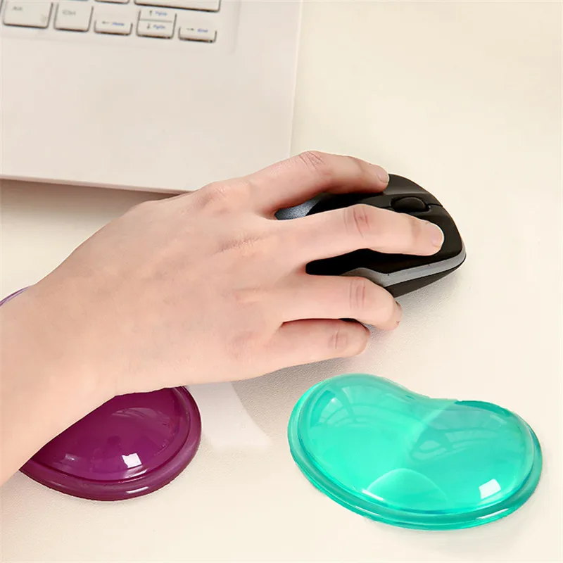 

SIANCS Mini Gel Silicon Wrist Rest Mouse Pad Heart-shaped Soft Wrist Pad Transparent Ergonomic Healthy Non-slip Gaming Mousepad