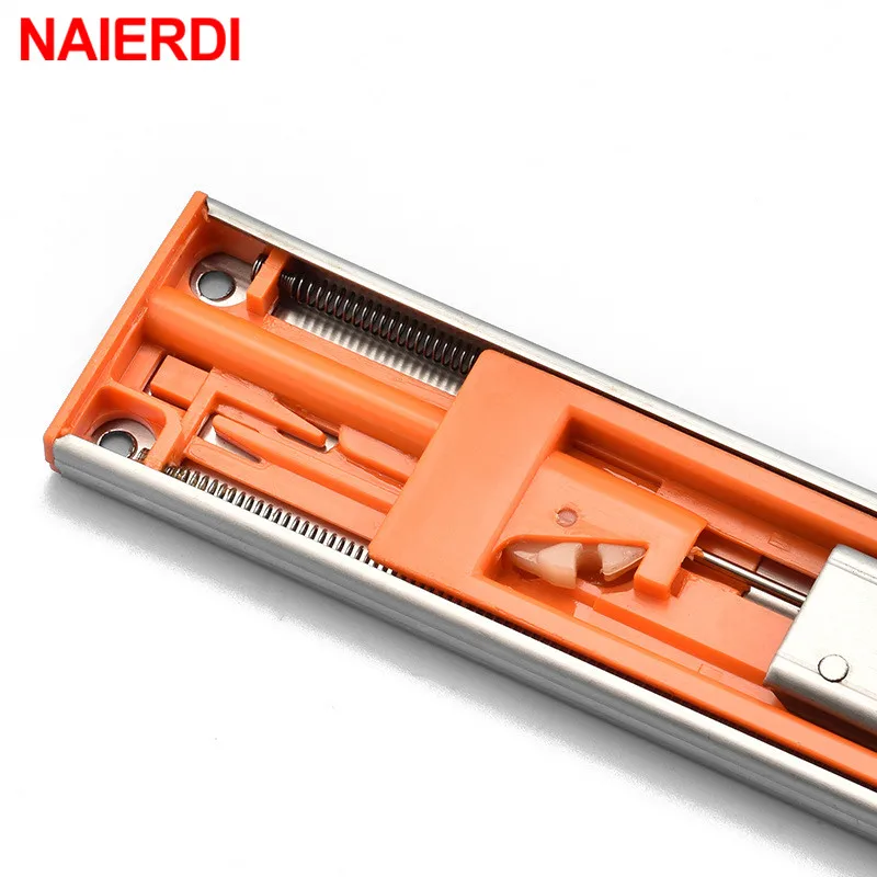 NAIERDI 10 &quot 22&quot из нержавеющей стали шкаф слайды мягкие закрытые три секции ящика
