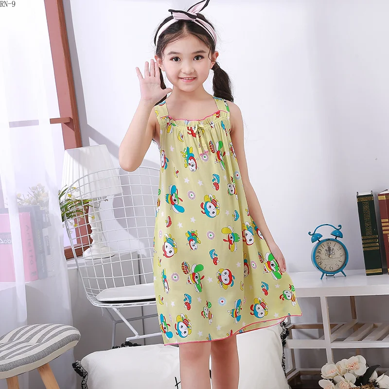 Детская одежда для сна 2019 летние платья девочек Симпатичные Детские пижамы