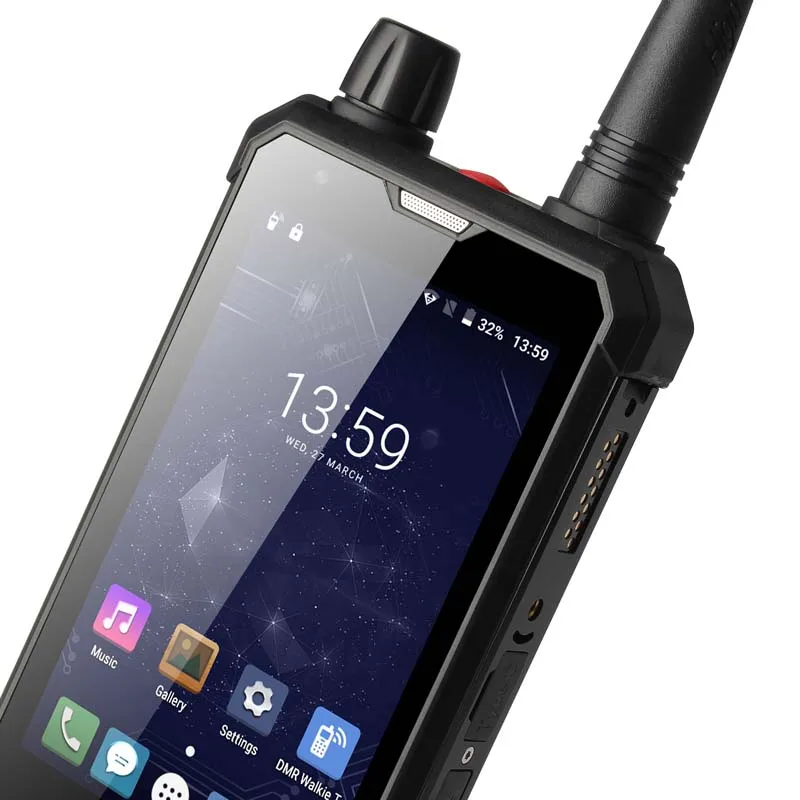 UNIWA P1 4 дюйма 4G LTE мобильный телефон Перчатки Сенсорный IP67 Водонепроницаемый POC двухканальные рации 5 Вт UHF/DMR 3+ 32 Гб мобильный телефон NFC Смартфон SOS