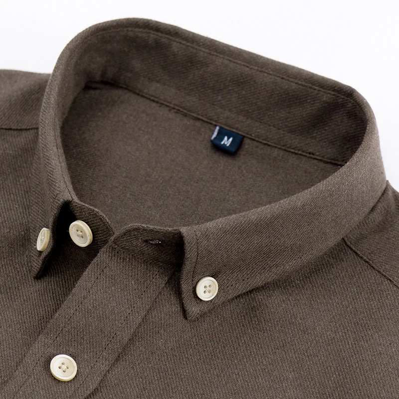 2019 Весенняя фланелевая приталенная Мужская рубашка с длинными рукавами