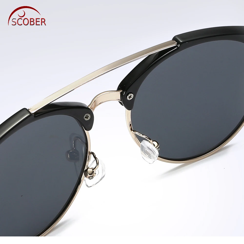 Oculos Masculino Ретро винтажный круглый мужские Поляризованные солнечные очки на заказ близорукость минус рецептурные линзы-от 1 до 6