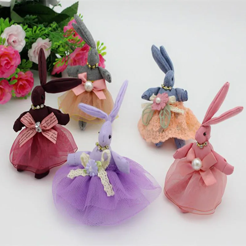 2Pcs/Lot Mini rabbit Stuffed Plush Toys 12cm Small pelucia Pendant Kids Birthday Gift Party Decor 011 | Игрушки и хобби