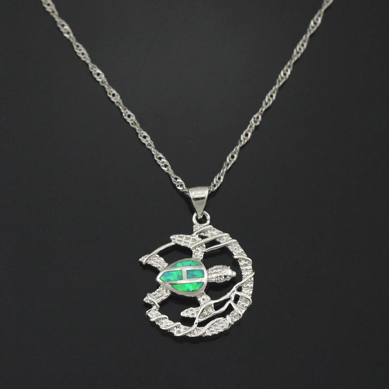 HAIMIS Бесплатная Цепочка и Подарочная коробка потрясающий голубой огненный опал