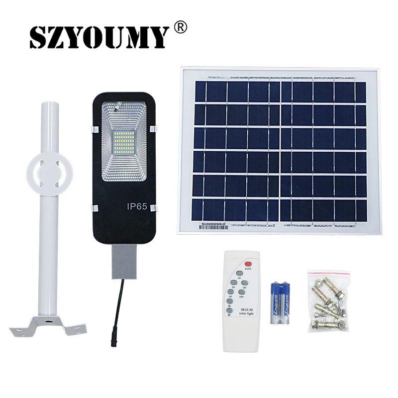 SZYOUMY водонепроницаемый IP65 10 Вт 20 30 50 100 Светодиодный светильник на солнечных
