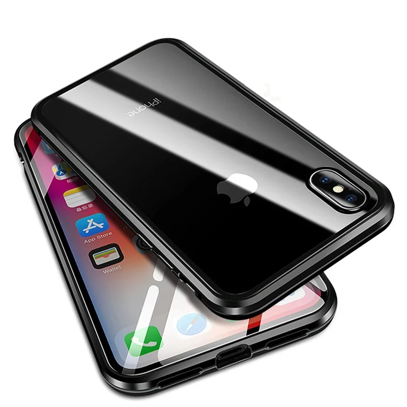 360 Полный Магнитный чехол для iPhone 6 6S s противоударный с металлической рамкой