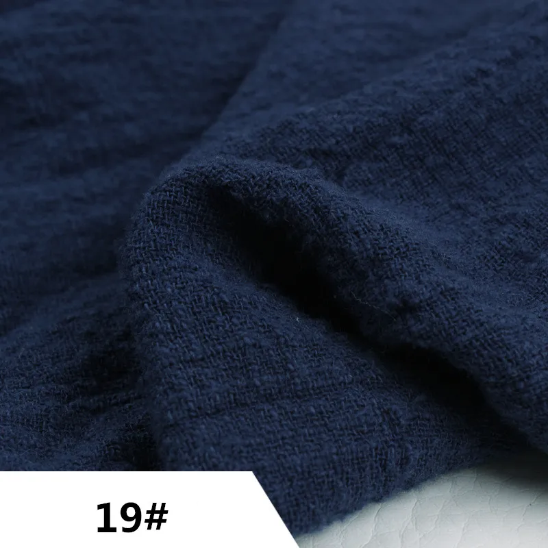 19 # льняная хлопчатобумажная ткань для пэчворка 50x135 см темно синяя узелковая