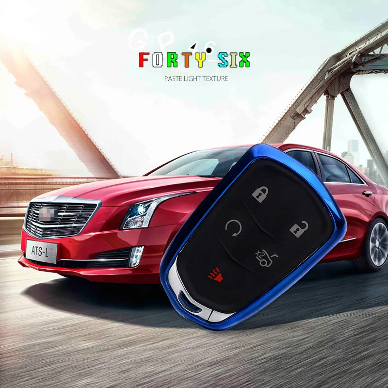 GPFORTYSIX Мягкий ТПУ чехол для автомобильного ключа Чехол Cadillac CTS ATS 28T V coupe SRX Escalade srx