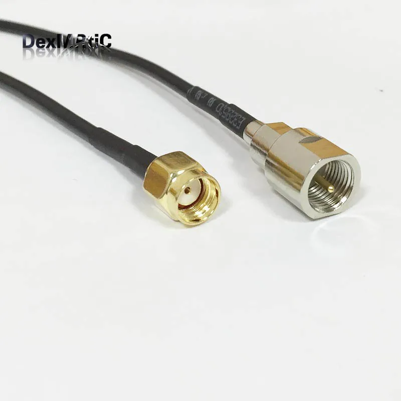 Коннектор RP SMA папа к разъему FME коаксиальный кабель RG174 адаптер отрезок 20 см 8