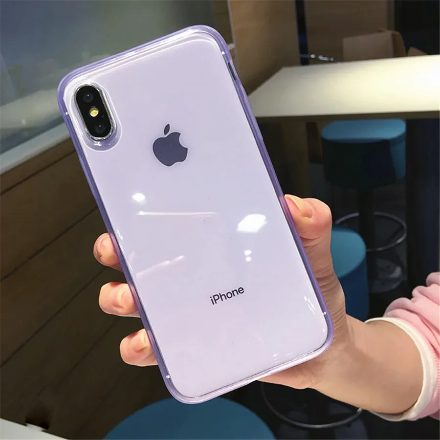 Противоударная рамка чехол для телефона s для iPhone XR X XS Max 6 6S 7 8 Plus чехол 11 Pro Max Роскошный прозрачный мягкий кремний ТПУ задняя крышка