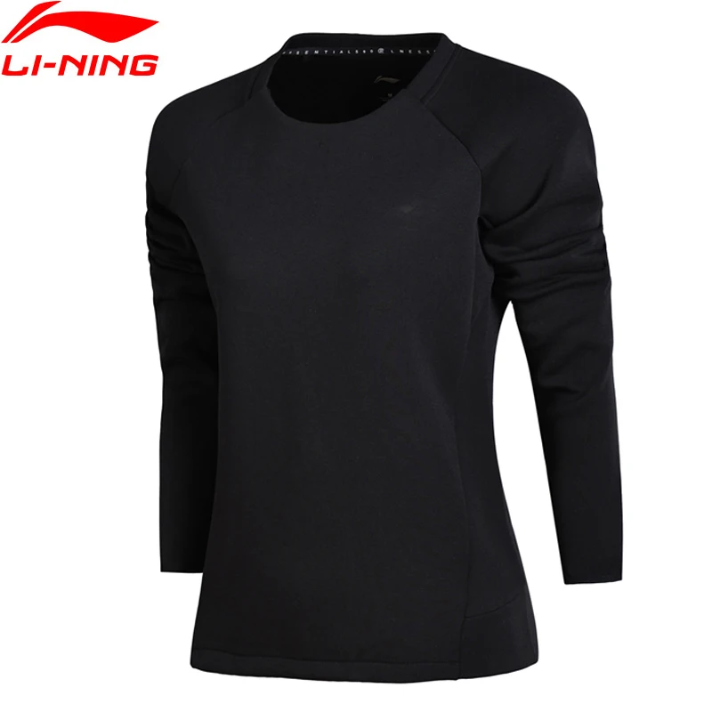 Li-Ning женский базовый трикотажный топ тренировочный свитер рубашка для фитнеса