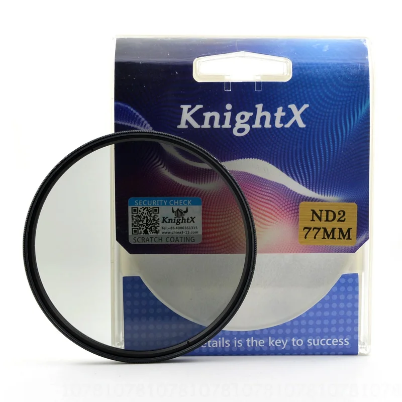ND2 Filter KnightX град nd4 nd ND2-ND1000 ультрафиолетовый УФ-фильтр 49 мм 52 мм 55 мм 58 мм 62 мм 67 мм 72 мм 77 мм Комплект фильтров для объектива для sony цифровой зеркальной камеры Canon Nikon D3300 D7000 D7100 55 - Цвет: ND2 Filter