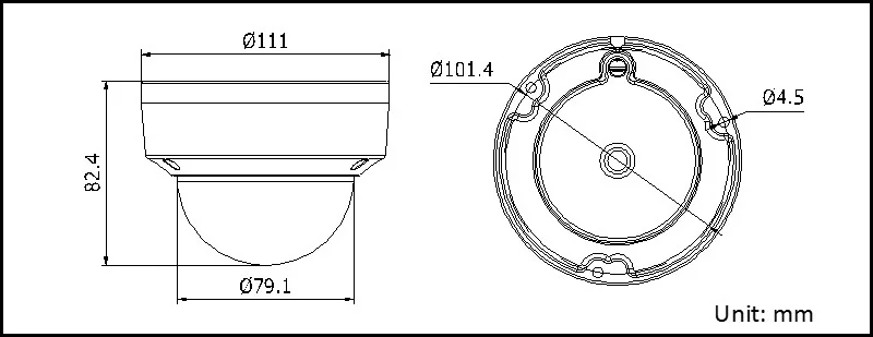 Купольная камера видеонаблюдения IP-камера антивандальная инфракрасная