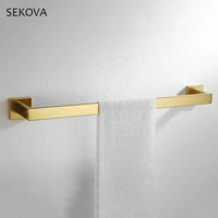 wall mounted towel 1bars towel holder brushedmirrorblackbrushed gold square stainless steel bathroom accessories