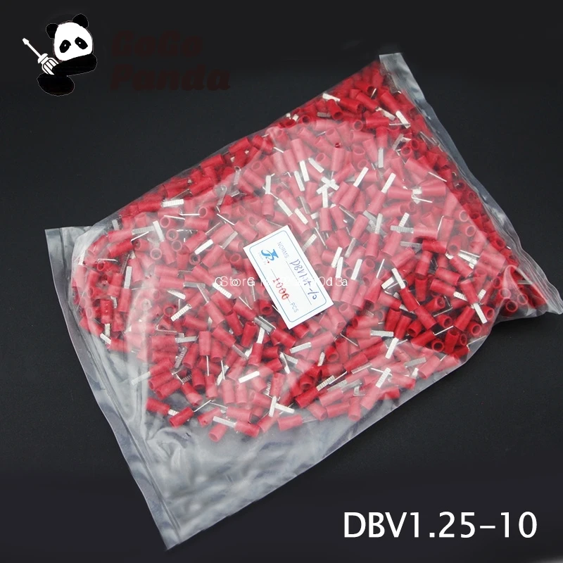 1000 шт DBV1.25 (10 14 18) предварительно изолирующий терминал лезвия холодного